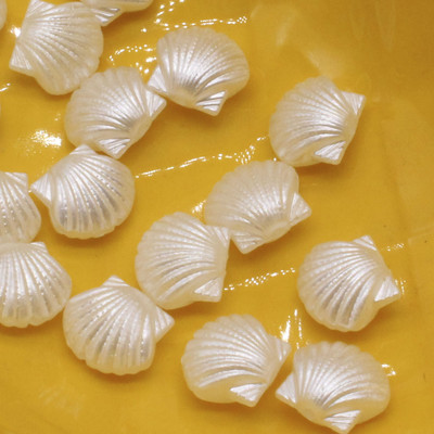 100 DB Shell akril gyöngyök DIY gyöngyutánzat stílus készítés nyaklánc karkötő ékszer kiegészítők 10x11mm