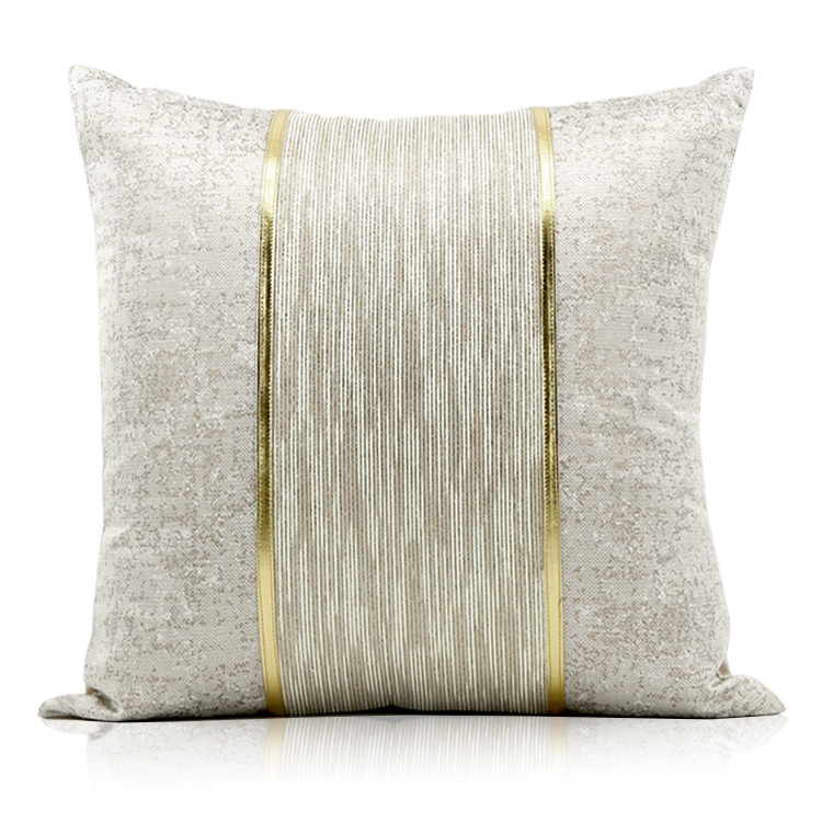 Moderna svijetla, luksuzna jastučnica s bijelim zlatnim prugama 45x45 jastučnica za naslon za leđa 50x50cm jacquard navlaka za pojas oko struka 50x30cm