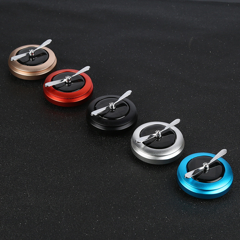 1 KOM Solarni parfem za automobil Legura Metalni solarni rotirajući miris Osvježivač zraka za automobil Automatski difuzor Solarna energija Miris za automobil Pročišćavanje zraka