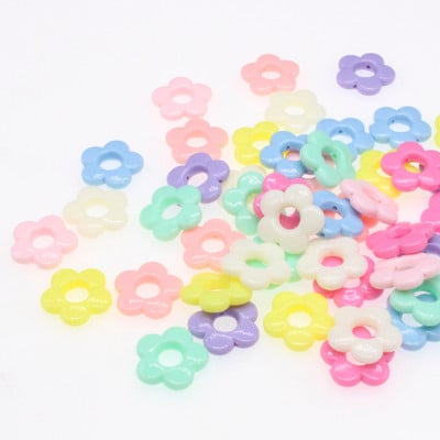 19mm Πράσινες πολύχρωμες χάντρες σε σχήμα λουλουδιού για κοσμήματα που κατασκευάζουν DIY αξεσουάρ κοσμημάτων