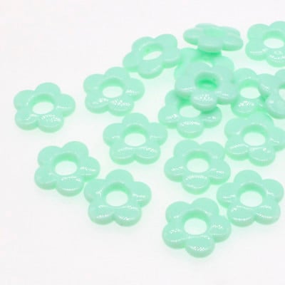 19mm Πράσινες πολύχρωμες χάντρες σε σχήμα λουλουδιού για κοσμήματα που κατασκευάζουν DIY αξεσουάρ κοσμημάτων