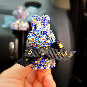 2 τεμάχια/Σετ Rhinestone χαριτωμένο κουνέλι + Star Shape Diamond φιόγκο άρωμα αυτοκινήτου αποσμητικό χώρου Car Parfume Car-styling