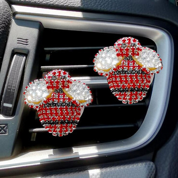 Χαριτωμένα αξεσουάρ αυτοκινήτου με διαμάντια για κορίτσια Moon Girl Mini Bee Car Άρωμα αποσμητικό αέρα Κλιπ αρωματοθεραπείας Χαριτωμένο στολίδι αποσμητικό