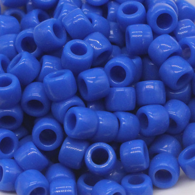 100KOM 6*9MM plave poni perle, modne perle s velikim rupama, dječje DIY narukvice, izrada ogrlica, rukotvorine, perle za kosu za djevojčice, veleprodaja