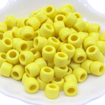 100KOM 6*9MM plave poni perle, modne perle s velikim rupama, dječje DIY narukvice, izrada ogrlica, rukotvorine, perle za kosu za djevojčice, veleprodaja