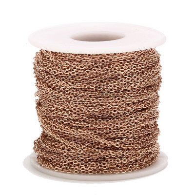 Zlatni lančić od nehrđajućeg čelika od 10 metara za narukvice Metalne ogrlice 1,5 mm Rolo lančići za kablove Skupna izrada nakita vlastitim rukama