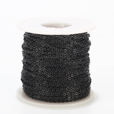 Zlatni lančić od nehrđajućeg čelika od 10 metara za narukvice Metalne ogrlice 1,5 mm Rolo lančići za kablove Skupna izrada nakita vlastitim rukama