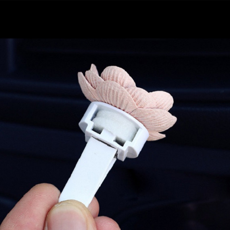 2 kom. Ružičasti ventilacijski otvor za osvježivač klima uređaja Čvrsta kopča za parfeme za automobile Cvjetni dekor Miris za zrak Difuzor za miris Dodatna oprema