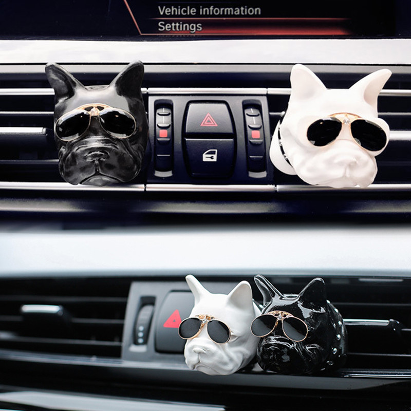 2021 Francuski buldog Osvježivač zraka za automobil Izlazni otvor za ventilaciju Parfem Ornament Miris eterično ulje Miris Dodaci za automobil