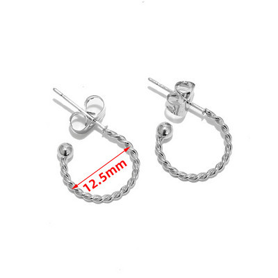 10 komada pozlaćenih nehrđajućeg čelika C oblika Huggie naušnice Antialergijske komponente naušnica za DIY ženski nakit Pokloni