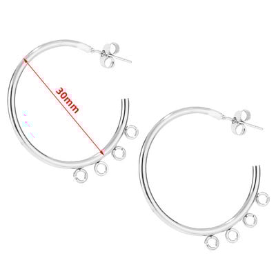 10 komada pozlaćenih nehrđajućeg čelika C oblika Huggie naušnice Antialergijske komponente naušnica za DIY ženski nakit Pokloni