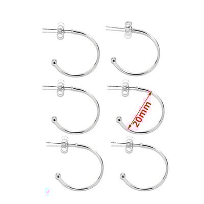 10 komada pozlaćenih nehrđajućeg čelika C oblika Huggie naušnice Antialergijske komponente naušnica za DIY ženski nakit Pokloni