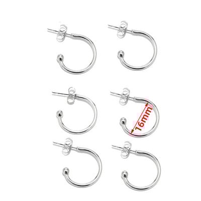 10 komada pozlaćenih nehrđajućeg čelika C oblika Huggie naušnice Antialergijske komponente naušnica za DIY ženski nakit Pokloni