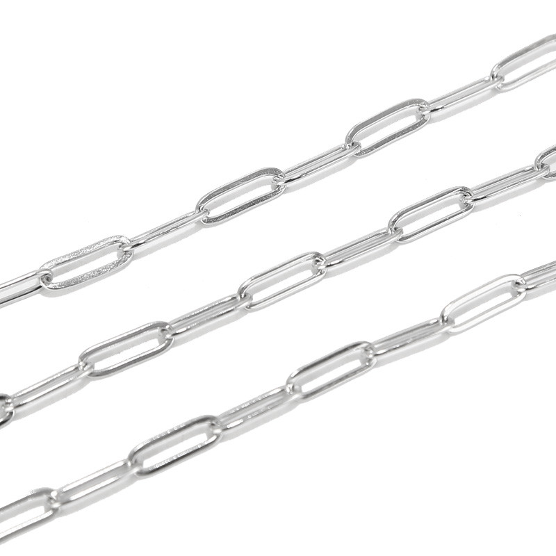 1 méteres rozsdamentes acél 4 mm x 12 mm arany lapos húzott kábellánc barkács ékszerláncokhoz, tartozékokhoz
