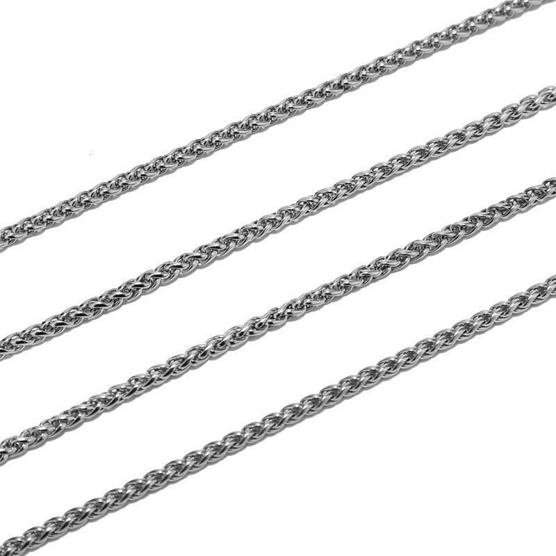 1 metar od nehrđajućeg čelika 3 mm pozlaćeni pšenični lančići DIY Muškarci Ženski lančići za ogrlice za izradu poklona za nakit