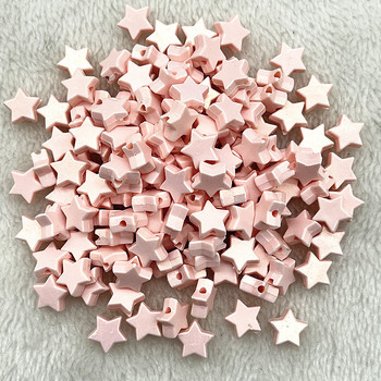 Нови 50-200 бр. 10 мм цветна петолъчна звезда, акрилни свободни дистанционни мъниста за изработка на бижута Направи си сам, ръчно изработени гривни, аксесоари