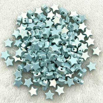 Нови 50-200 бр. 10 мм цветна петолъчна звезда, акрилни свободни дистанционни мъниста за изработка на бижута Направи си сам, ръчно изработени гривни, аксесоари