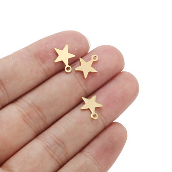 20 τμχ Ανοξείδωτο ατσάλι GoldSilver Tone Tiny Star Charms για βραχιόλι Κολιέ Αξεσουάρ κατασκευής κοσμημάτων