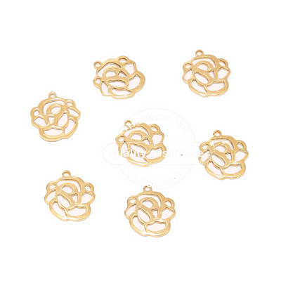 20 komada zlatni leptir cvijet ruže šarm privjesci od nehrđajućeg čelika DIY perle nalazi za ogrlicu narukvica Izrada nakita