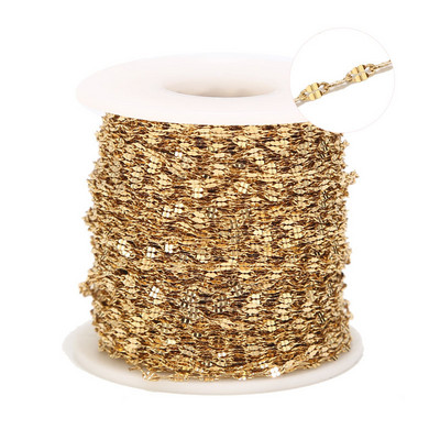 2M zlatni pljosnati ovalni lanac od kabla od nehrđajućeg čelika za DIY izradu nakita Veleprodajni lanci