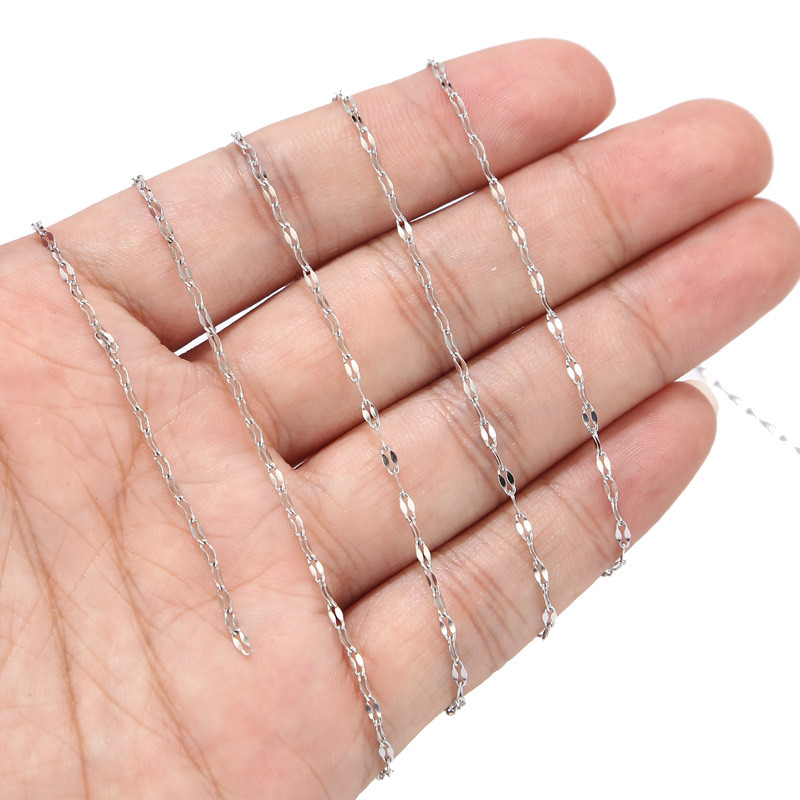 2M zlatni pljosnati ovalni lanac od kabla od nehrđajućeg čelika za DIY izradu nakita Veleprodajni lanci