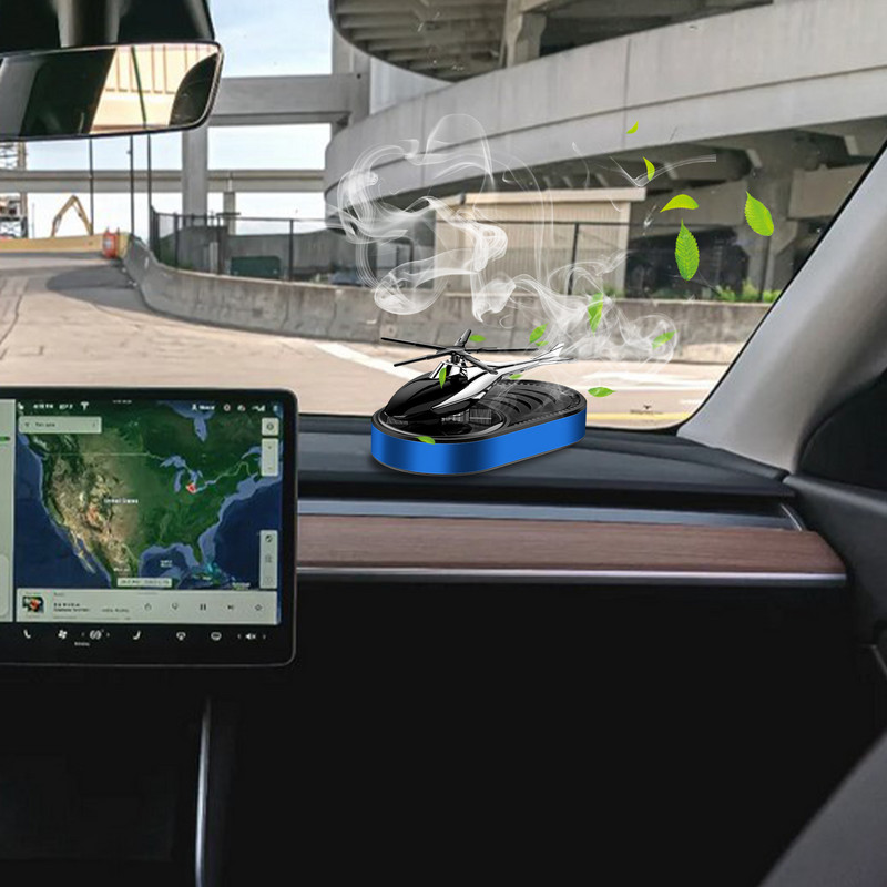 Solarni helikopter Dekor za aromaterapiju automobila Solarni zrakoplov Difuzor mirisa za automobil Solarni osvježivači zraka u obliku helikoptera