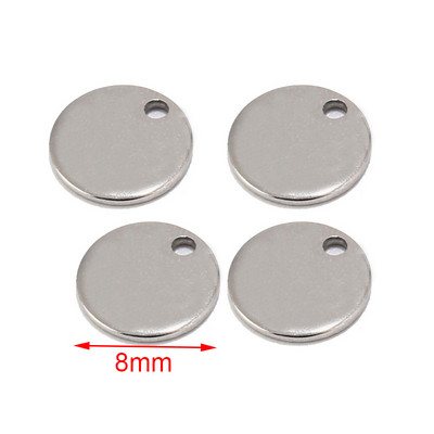 120db/tétel Rozsdamentes acél rózsa arany/arany tónusú üres kerek Charms címke medálok Barkács karkötő fülbevaló medálhoz illik