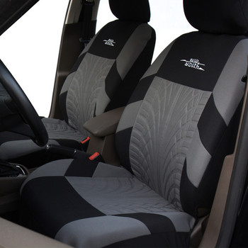 Κέντημα μάρκας AUTOYOUTH Καλύμματα καθισμάτων αυτοκινήτου Σετ Universal Fit Καλύμματα για τα περισσότερα αυτοκίνητα με λεπτομέρεια τροχιάς ελαστικού Προστατευτικό καθισμάτων αυτοκινήτου