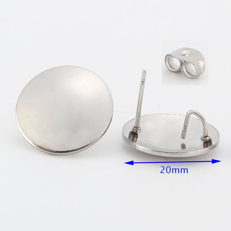 10db rozsdamentes acél fülbevaló 15mm/20mm kerek arany színű oszlopok hurokkal ékszerkészítéshez