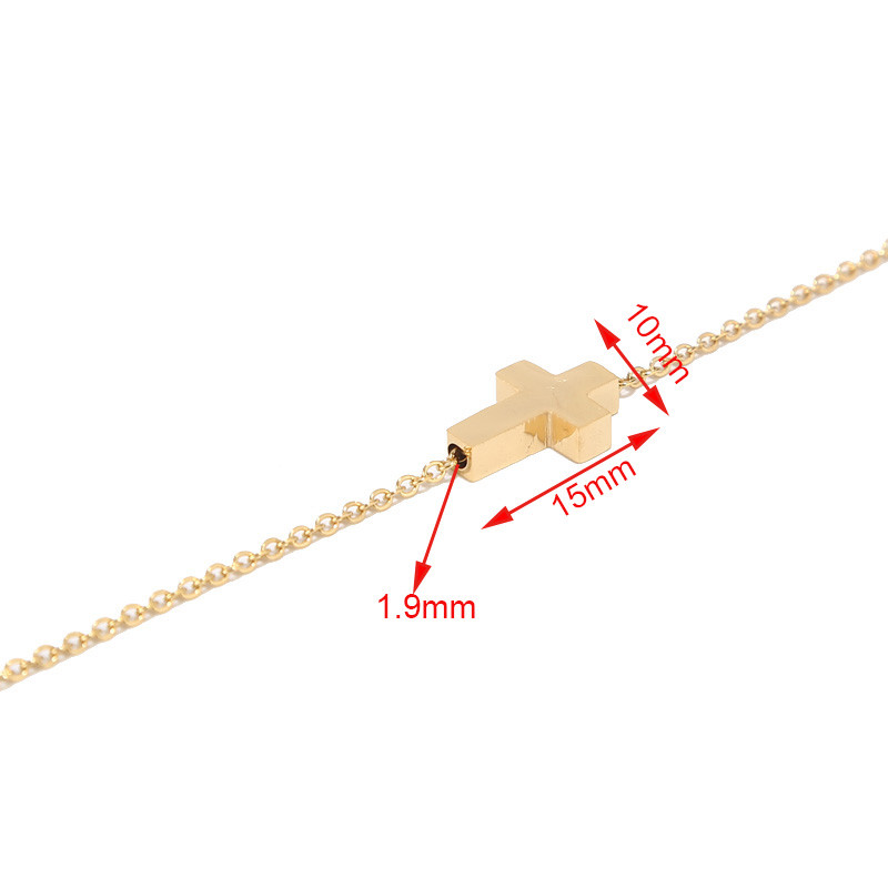 5 komada Mini zlatnog križa od nehrđajućeg čelika s odstojnicima za privjesak za izradu nakita DIY rupa 1,9 mm