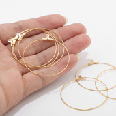 50 kom. Naušnice od nehrđajućeg čelika Okrugle vješalice za uši Viseće naušnice 4,0 cm Pribor za zlatne ušne spojnice za izradu nakita „uradi sam“