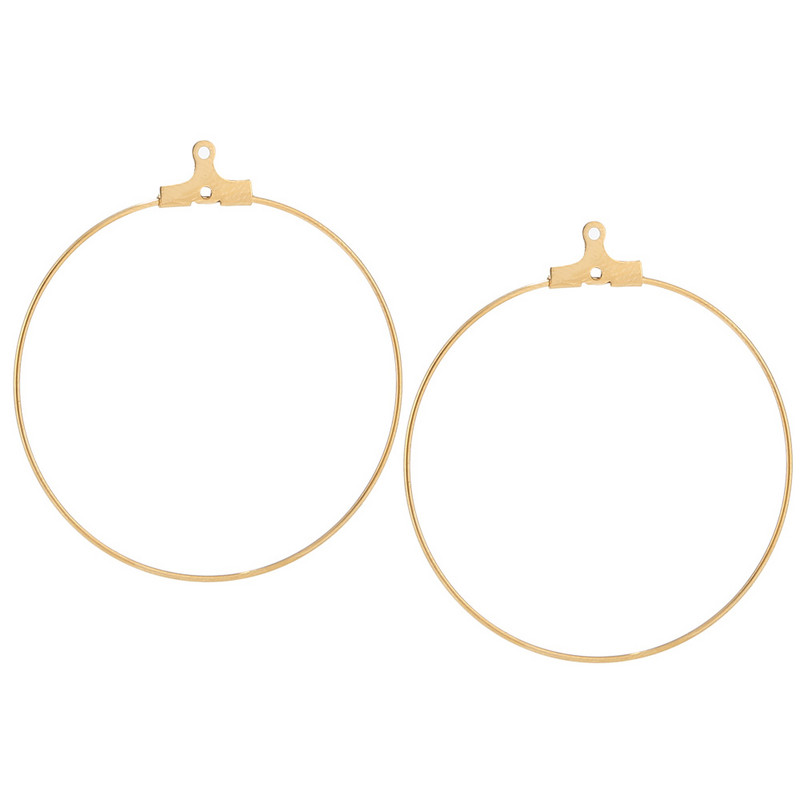 50 kom. Naušnice od nehrđajućeg čelika Okrugle vješalice za uši Viseće naušnice 4,0 cm Pribor za zlatne ušne spojnice za izradu nakita „uradi sam“