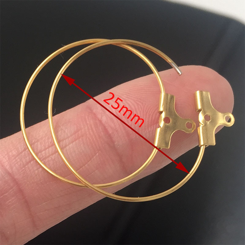 50 kom. Naušnice od nehrđajućeg čelika Okrugle vješalice za uši Viseće naušnice 4,0 cm Pribor za zlatne ušne spojnice za izradu nakita „uradi sam“