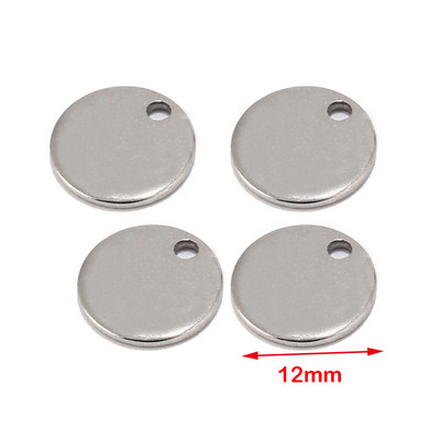 304 nehrđajući čelik ružičasto zlatni disk šarm Okrugle utiskivane prazne oznake Nabavka metalnog nakita 8 mm/10 mm