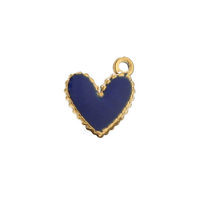 5 komada Emajlirani privjesci u obliku srca od nehrđajućeg čelika, zlatni 9x10 mm perle u obliku srca za izradu nakita DIY rukotvorine