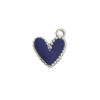 5 komada Emajlirani privjesci u obliku srca od nehrđajućeg čelika, zlatni 9x10 mm perle u obliku srca za izradu nakita DIY rukotvorine