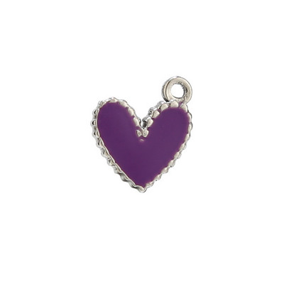 5 komada Emajlirani privjesci u obliku srca od nehrđajućeg čelika, zlatni 9x10 mm perle u obliku srca za izradu nakita DIY rukotvorine