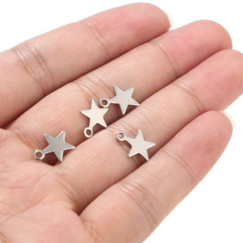 20 τμχ Αξεσουάρ κατασκευής κοσμημάτων βραχιολιών από ανοξείδωτο ατσάλι Gold Tone Tiny Star Charms