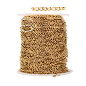 2 metra od nehrđajućeg čelika 2 mm 3 mm širine Zlatni Figaro lanac za DIY Žene Muškarci Ogrlica Izrada narukvica Veleprodaja