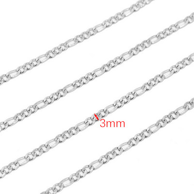 2 metra od nehrđajućeg čelika 2 mm 3 mm širine Zlatni Figaro lanac za DIY Žene Muškarci Ogrlica Izrada narukvica Veleprodaja