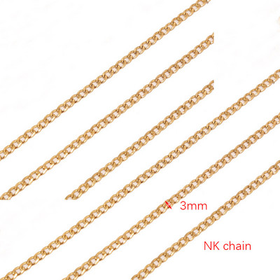 2 metra od nehrđajućeg čelika 2 mm 3 mm širine Zlatni Figaro lanac za DIY Žene Muškarci Ogrlica Izrada narukvica Veleprodaja