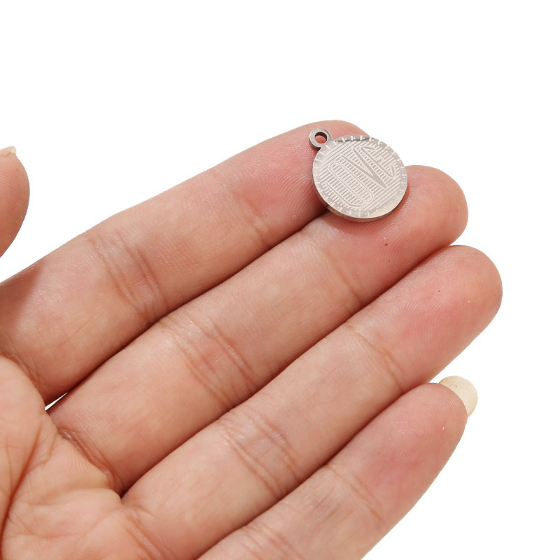 10 komada okruglih medalja od nehrđajućeg čelika, ljubavni privjesci za DIY ogrlicu, izrada nalaza, dodaci