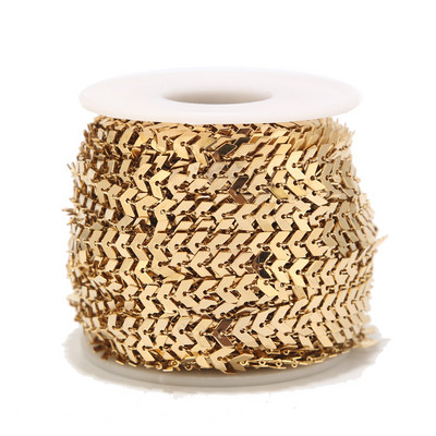 1 metar širine 6 mm od nehrđajućeg čelika Chevron karika lančić zlatni lančići za ogrlicu narukvica anklet DIY pribor za izradu nakita