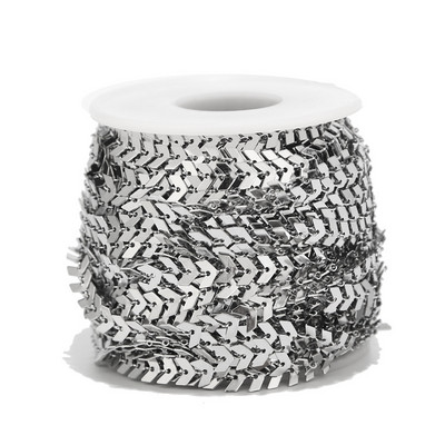 1 metar širine 6 mm od nehrđajućeg čelika Chevron karika lančić zlatni lančići za ogrlicu narukvica anklet DIY pribor za izradu nakita