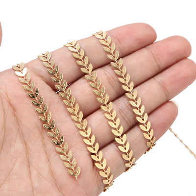 1 metar širine 6 mm od nehrđajućeg čelika Chevron karika lančić zlatni lančići za ogrlicu narukvica anklet DIY pribor za izradu nakita