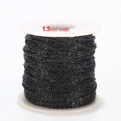 9 metara lančića od nehrđajućeg čelika u boji ružičastog zlata 2 mm za DIY ogrlicu Izrada nakita