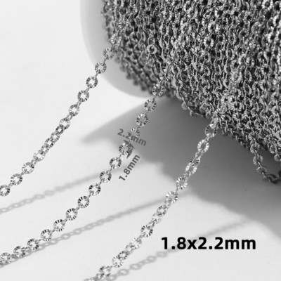 2M lančić od nehrđajućeg čelika sa zlatnom teksturom bez blijeđenja za DIY djevojke, žene, ogrlice, narukvice, pribor za izradu nakita