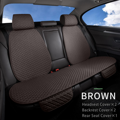 Husă scaun auto Karcle Set complet Imitație lenjerie Protector universal pentru scaun Perna scaunului din spate Huse auto față spate În salon cald