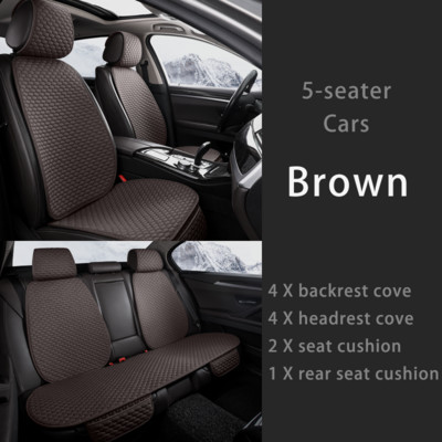 Husă scaun auto Karcle Set complet Imitație lenjerie Protector universal pentru scaun Perna scaunului din spate Huse auto față spate În salon cald