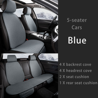 Husă scaun auto Karcle Set complet Imitație lenjerie Protector universal pentru scaun Perna scaunului din spate Huse auto față spate În salon cald